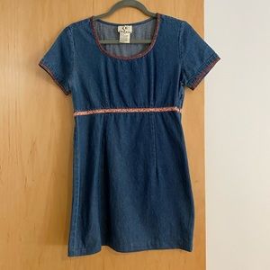 90s denim mini dress